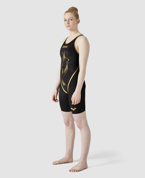 Abbigliamento Nuoto Donna Arena Powerskin Carbon Glide Limited Edition Lydia Jacoby Open Back Grigie Scuro | 97514EBDR