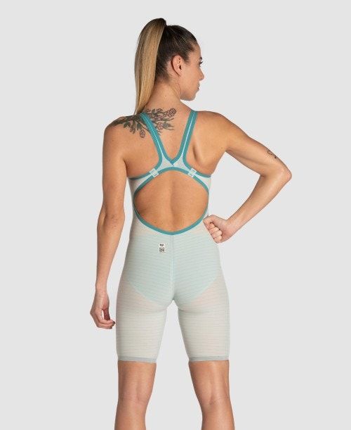 Abbigliamento Nuoto Donna Arena Powerskin Carbon Air2 Limited Edition Calypso Bay Open Back Grigie Scuro | 81905LAJW