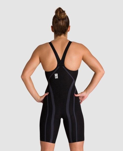 Abbigliamento Nuoto Donna Arena Powerskin Carbon Core Fx Closed Back Nere Oro | 96450WENR