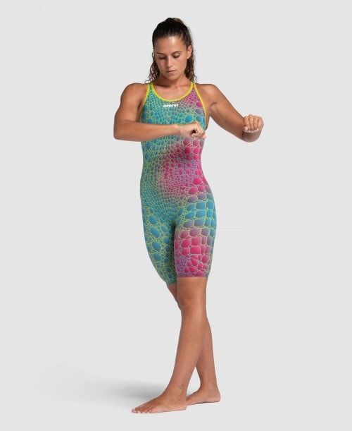 Abbigliamento Nuoto Donna Arena Powerskin Carbon Air2 Caimano Limited Edition Closed Back Grigie Scuro | 78403CAFX