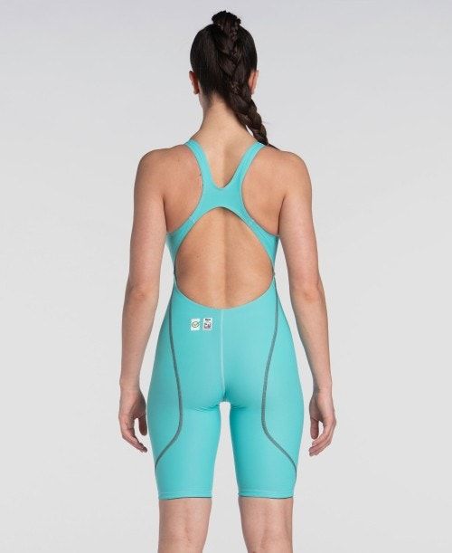 Abbigliamento Nuoto Donna Arena Powerskin St Next Eco Open Back Verde Acqua | 75683TRLI