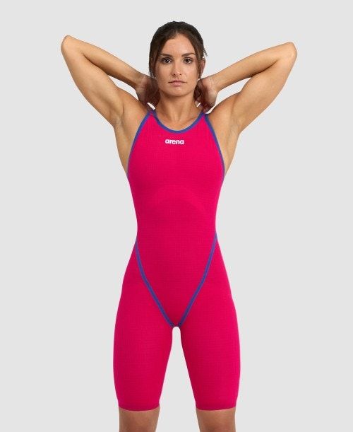 Abbigliamento Nuoto Donna Arena Powerskin Carbon Core Fx Berries Limited Edition Open Back Grigie Scuro | 64019LWGA