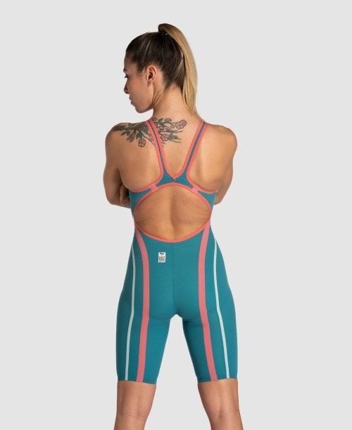 Abbigliamento Nuoto Donna Arena Powerskin Carbon Core Fx Limited Edition Calypso Bay Open Back Grigie Scuro | 94056WGLN