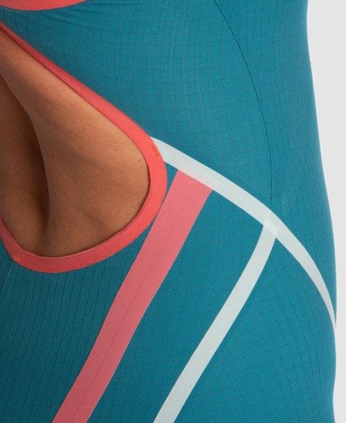 Abbigliamento Nuoto Donna Arena Powerskin Carbon Core Fx Limited Edition Calypso Bay Open Back Grigie Scuro | 94056WGLN