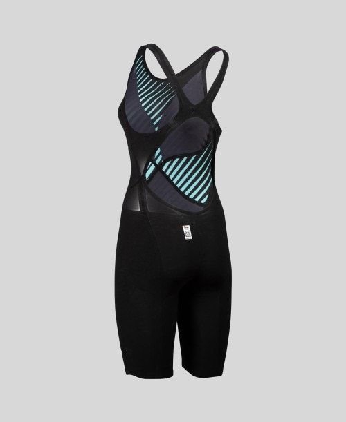 Abbigliamento Nuoto Donna Arena Powerskin Carbon Glide Diamonds Open Back Grigie Scuro | 43751LBMH