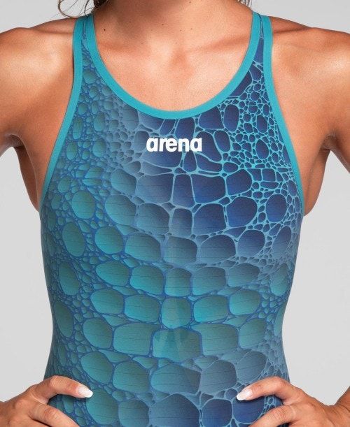 Abbigliamento Nuoto Donna Arena Powerskin Carbon Air2 Caimano Limited Edition Open Back Grigie Scuro | 42758SBLP