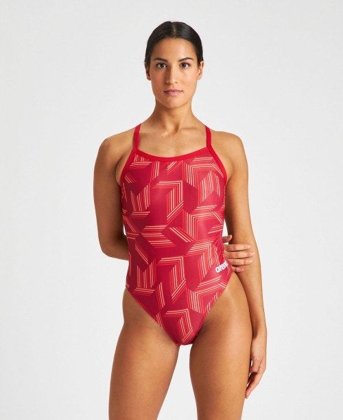 Abbigliamento Nuoto Donna Arena Puzzled Challenge Back Colorate | 09641NBXE