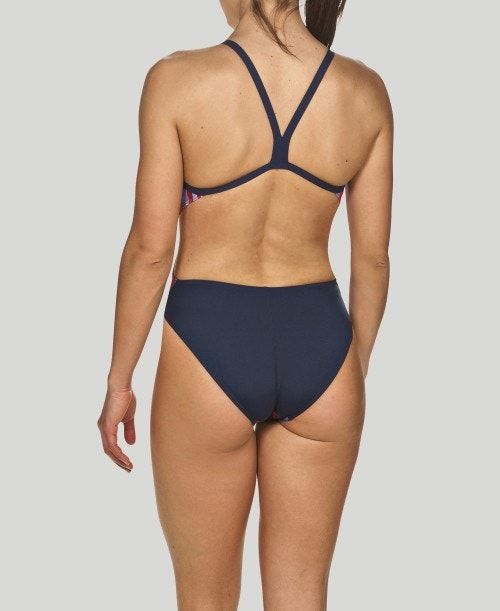 Abbigliamento Nuoto Donna Arena Riviera Challenge Back - Maxlife Rosse Blu | 42516GYAT