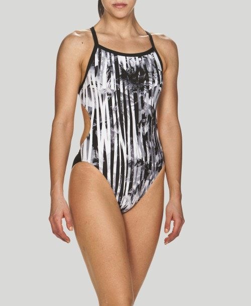 Abbigliamento Nuoto Donna Arena Riviera Challenge Back - Maxlife Nere Nere | 40918OFNM