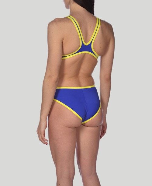 Abbigliamento Nuoto Donna Arena The One Biglogo - Maxlife Blu Gialle | 35690XQLF