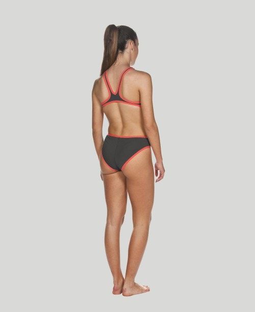 Abbigliamento Nuoto Donna Arena The One Biglogo - Maxlife Grigie Profondo Arancioni | 24980BOSJ