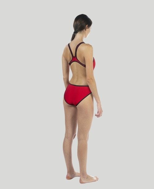 Abbigliamento Nuoto Donna Arena The One Biglogo - Maxlife Rosse Nere | 01964JDZT