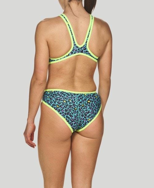 Abbigliamento Nuoto Donna Arena The One Leopard Print - Maxlife Verde Acqua Verdi | 52931VEIP