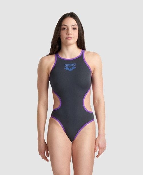 Abbigliamento Nuoto Donna Arena The One Biglogo - Maxlife Viola | 42083YKVA