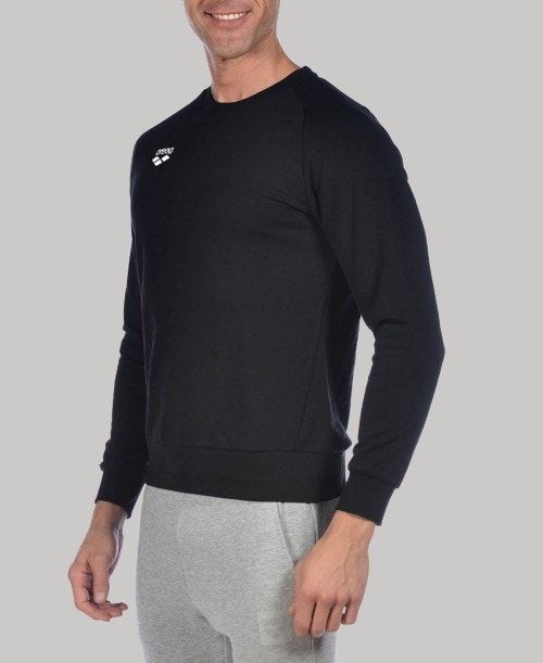 Abbigliamento Nuoto Uomo Arena Essential Crewneck Nere | 37251QLWC