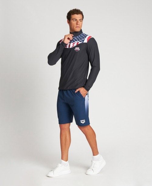 Bermuda Uomo Arena Usa Swimming Team Kit Bermuda Blu Marino | 42186MDYP