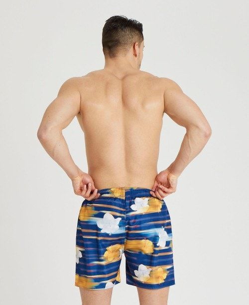 Biancheria Intima Uomo Arena Allover Print Beach Boxer Blu Marino Colorate | 24031BRAE