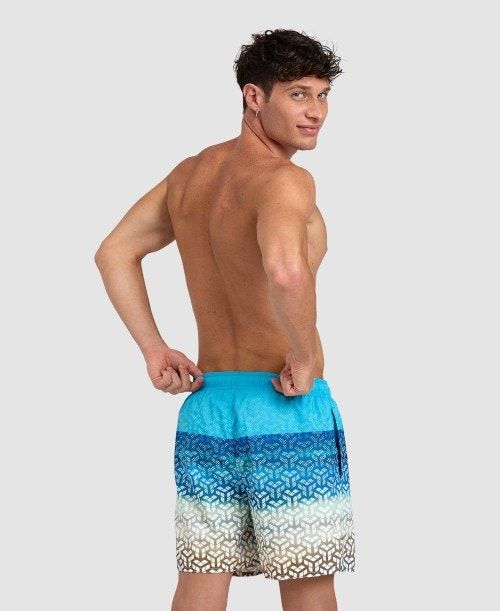 Biancheria Intima Uomo Arena Placed Beach Boxer Marroni Verde Acqua | 65713DPWN