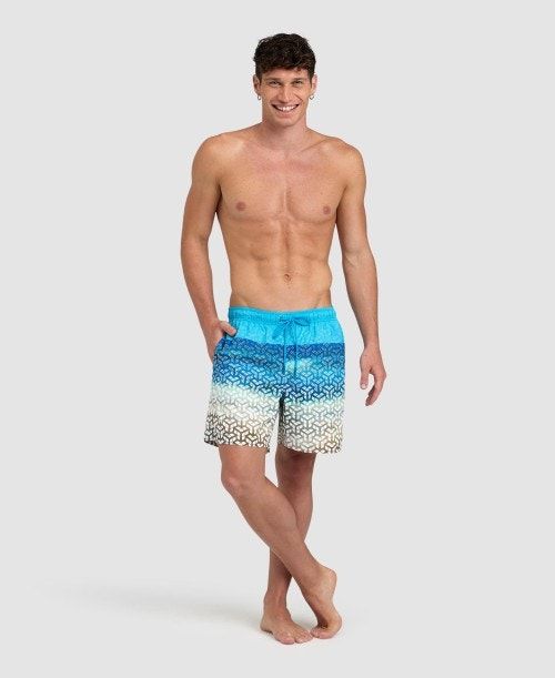 Biancheria Intima Uomo Arena Placed Beach Boxer Marroni Verde Acqua | 65713DPWN