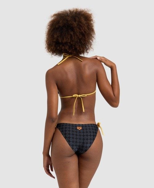 Bikini Donna Arena 50th Anniversary Bikini Triangle Nere Colorate Oro | 89015TWZP