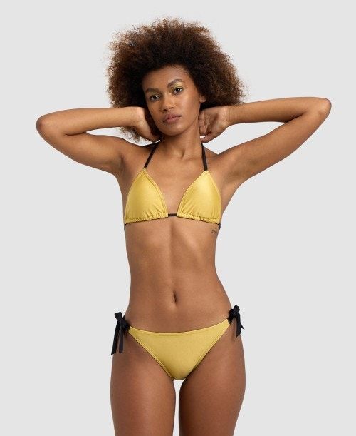 Bikini Donna Arena 50th Anniversary Bikini Triangle Oro Nere | 02419FJMN