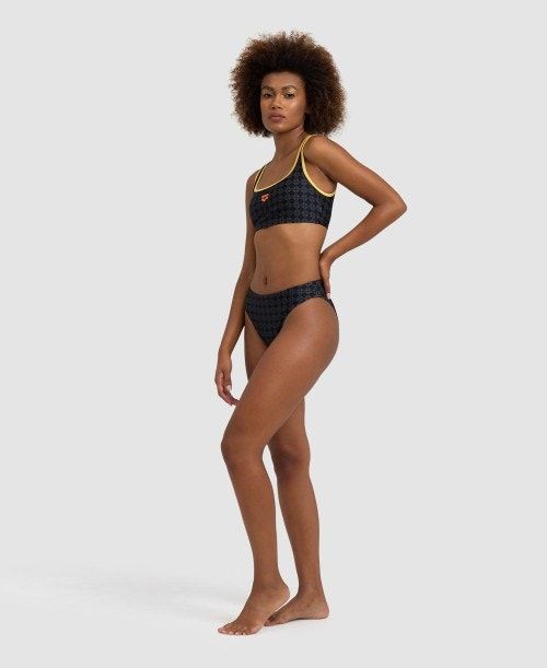 Bikini Donna Arena 50th Anniversary Bikini Bralette Nere Colorate Oro | 45138WHAL