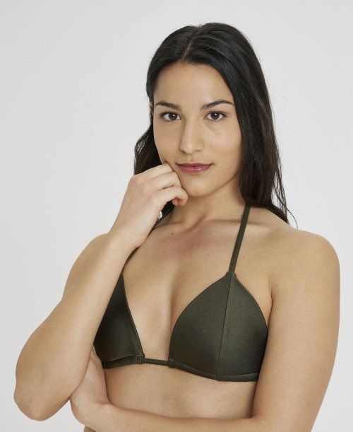 Bikini Donna Arena Solid Triangle Bikini Verde Oliva Scuro | 31826MJTC