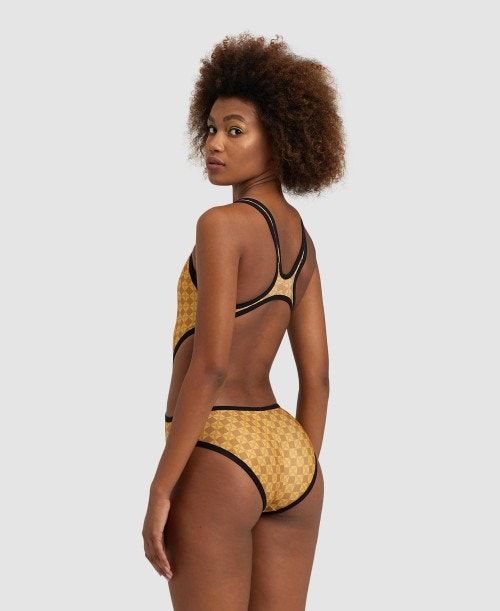 Body Donna Arena 50th Anniversary Tech Back One Piece Oro Colorate Nere | 87120NGAC