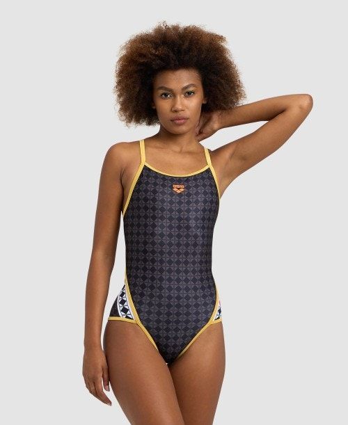 Body Donna Arena 50th Superfly Back One Piece Nere Colorate Oro | 23475SUQA