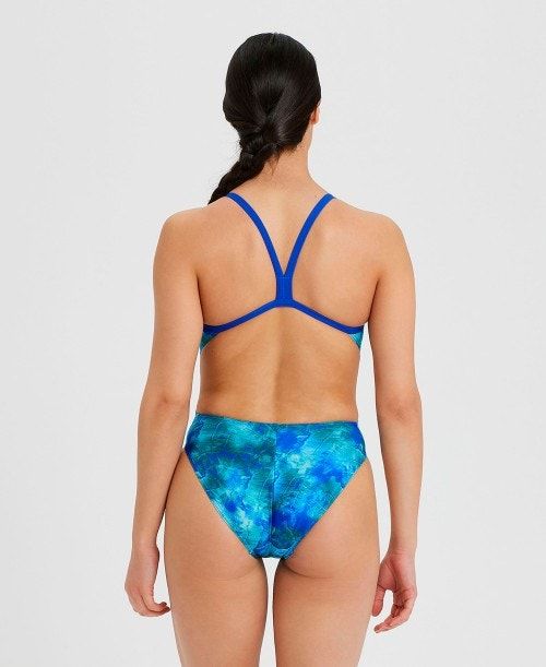 Body Donna Arena Allover Print Challenge Back One Piece Blu Blu Colorate | 64710EUFI