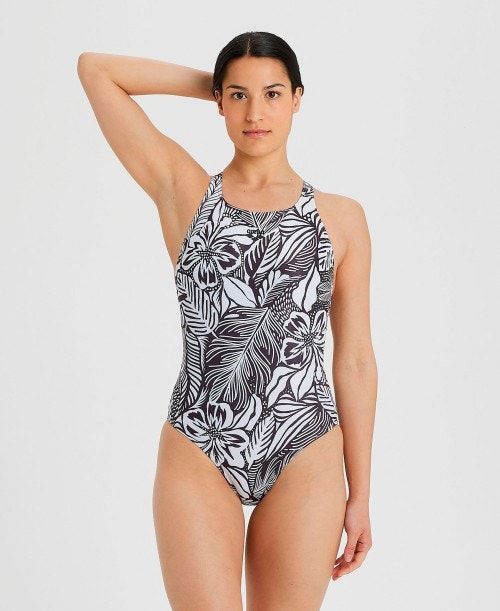 Body Donna Arena Allover Print Pro Back One Piece Nere Colorate | 36510PFME