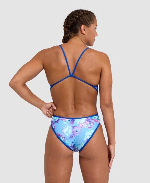 Body Donna Arena Allover Reversible Challenge Back One Piece Blu Colorate | 43657TGJE