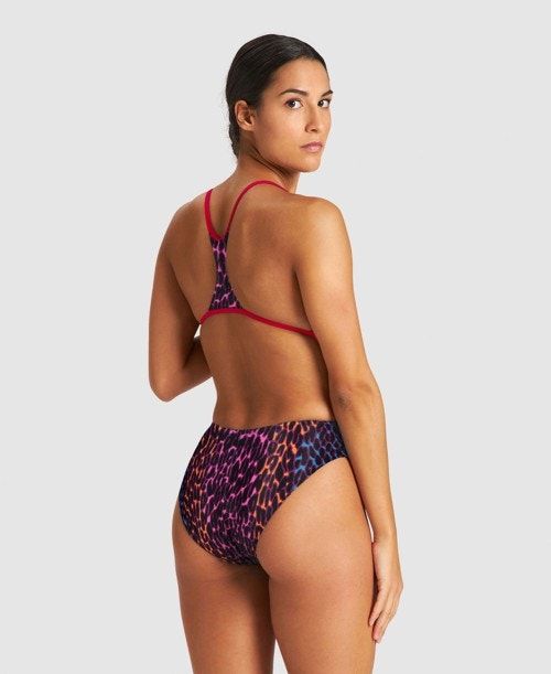 Body Donna Arena Animal Stripe Booster Back One Piece Rosa Colorate | 79230XRKL