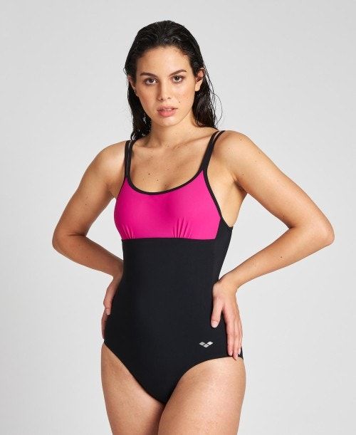 Body Donna Arena Betta U Back One Piece Nere Rosa Viola | 70638FXKZ