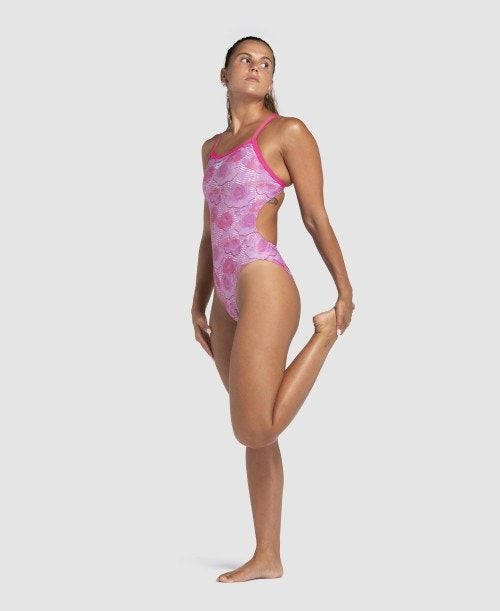 Body Donna Arena Breast Cancer Awareness Challenge Back One Piece Colorate | 43265MBVC