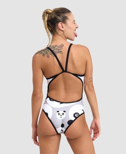 Body Donna Arena Crazy Super Fly Back One Piece Nere Bianche Colorate | 37215AOBG