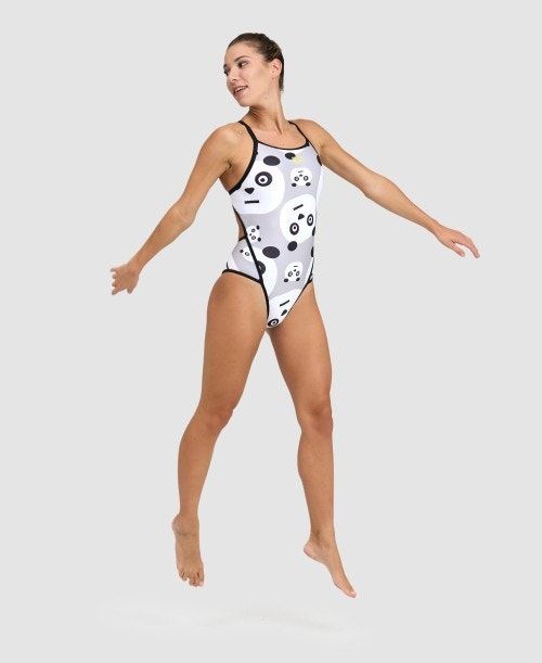 Body Donna Arena Crazy Super Fly Back One Piece Nere Bianche Colorate | 37215AOBG