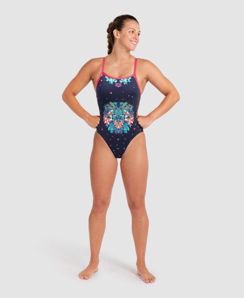 Body Donna Arena Drew Kibler Collection Challenge Back One Piece Colorate | 63705ULKN