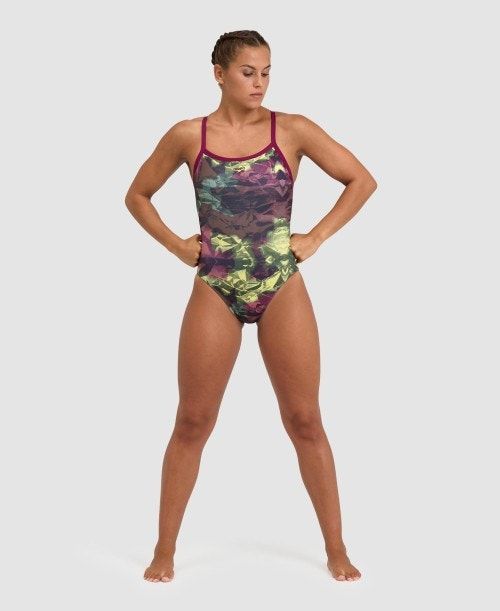 Body Donna Arena Hero Camo Challenge Back One Piece Rosse Rosse | 30275FPMW