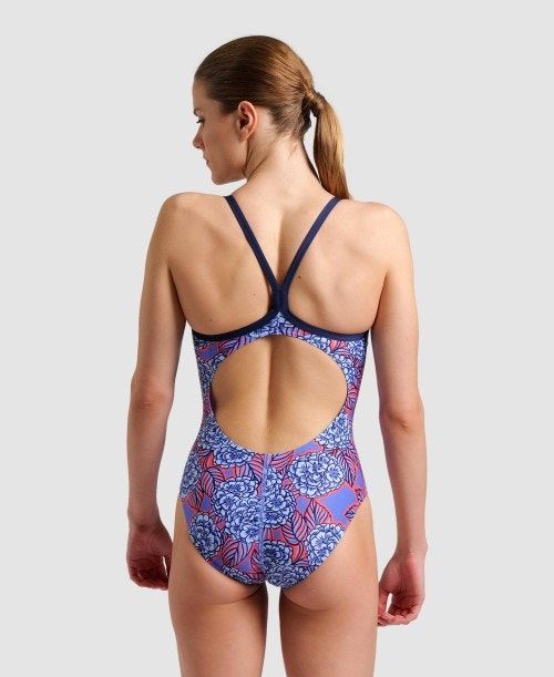 Body Donna Arena Hydrangea Bouquet Light Drop Back One Piece Colorate | 38491DGBW