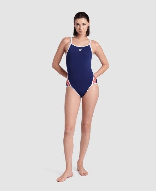 Body Donna Arena Icons Super Fly Back Solid One Piece Blu Marino Bianche Rosse Colorate | 08925XDFT