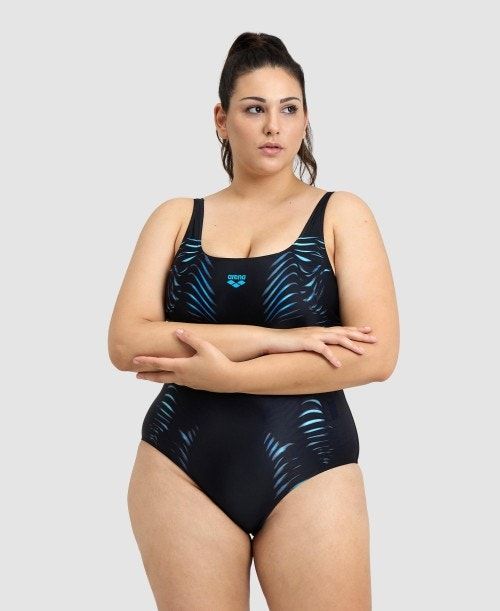 Body Donna Arena Imprint U Back One Piece Plus Colorate | 16475VIYX