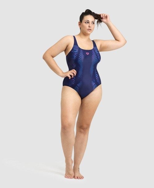 Body Donna Arena Imprint U Back One Piece Plus Colorate | 73085EAXL