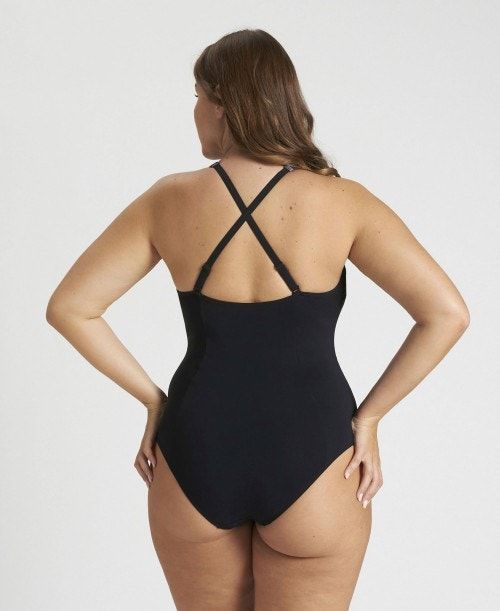 Body Donna Arena Isabel Light Cross Back One Piece Plus Nere Bianche | 19250ZOVX