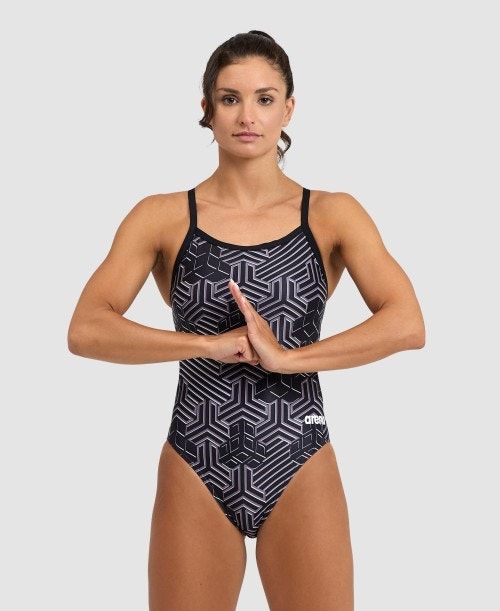 Body Donna Arena Kikko Pro Challenge Back One Piece Nere Nere Colorate | 56013VSQP