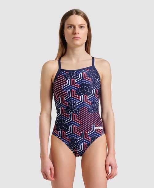 Body Donna Arena Kikko Pro Light Drop Back One Piece Blu Marino | 63054AEFB