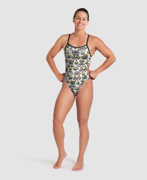 Body Donna Arena Pride Print Of The Month Challenge Back One Piece Colorate | 35049GLRA