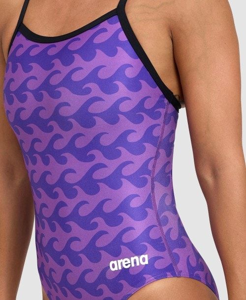 Body Donna Arena Ride The Wave Light Drop Back One Piece Nere Viola | 41576MBNG