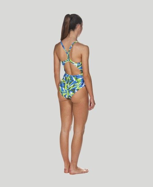 Body Donna Arena Shattered Glass Light Drop Back One Piece Colorate | 85420CAFS