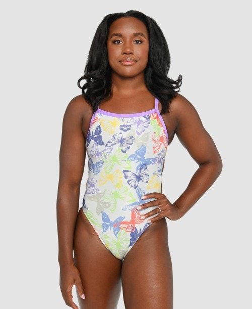 Body Donna Arena Simone Manuel Capsule Collection Challenge Back One Piece Colorate | 20967OIGZ